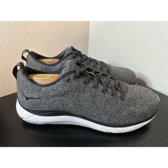 Hoka One One Shoes - Size 9.5 - Hoka One One Hupana Women's Gray Wool Sneakers Shoes Sneakers